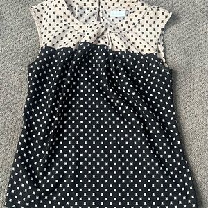 New York & Company Stylish Black and Cream Women’s Tank Top Size S